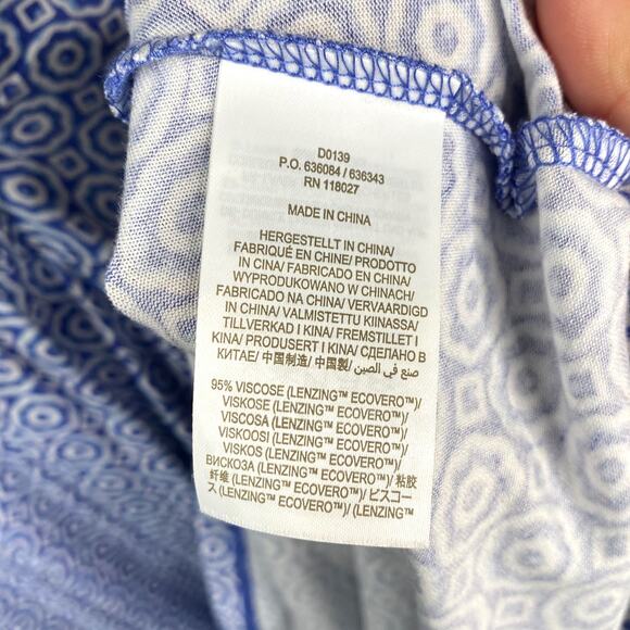 Boden NEW Bluebell Geo Blooms Short Sleeve Smocked A-line Shirt Dress SZ 4R - Picture 11 of 11